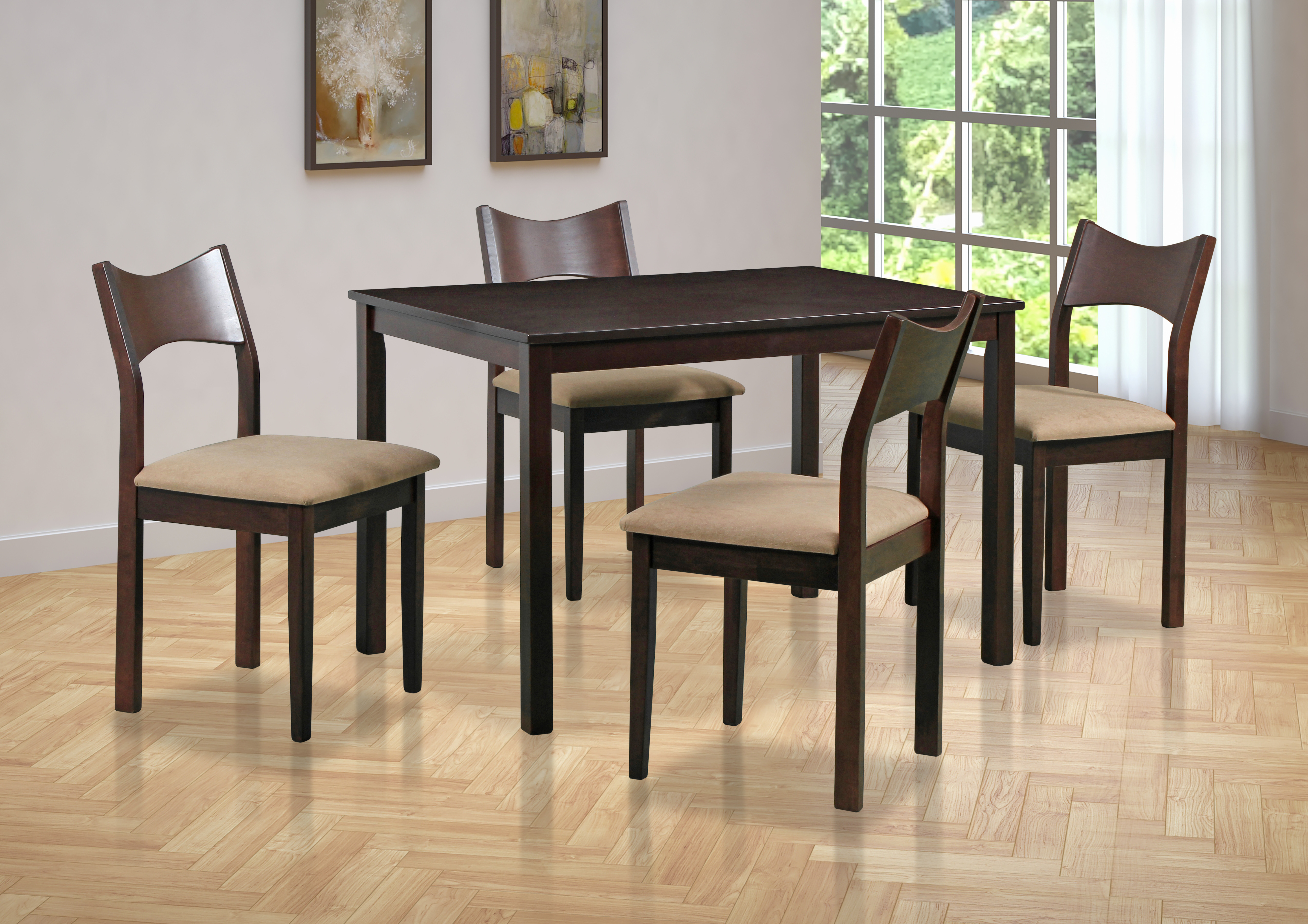 AUSTIN - 4 SEATER DINING TABLE + CHAIRS